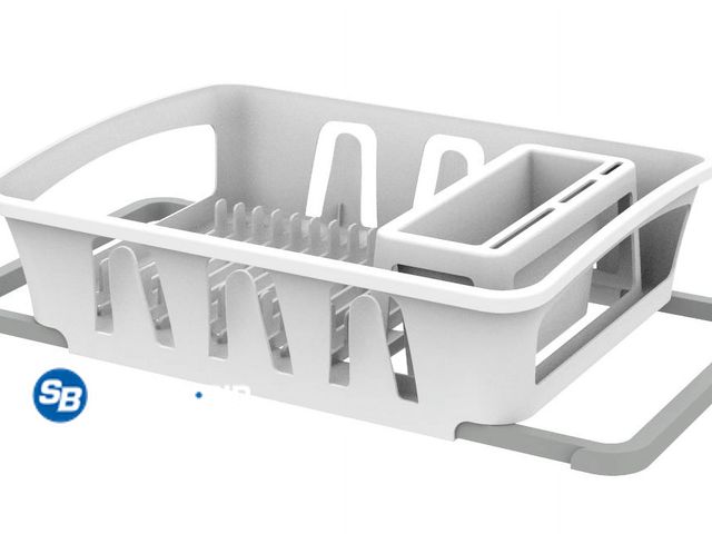 Lot 58-60593 - New Mainstays Dish Drying Rack, Mainstays Expandable Dish Rack with Utensil Holder for Kitchen Count...