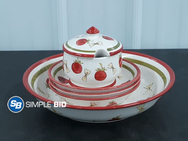 Lot 58-33367 - Kitchen Prep 201 Serving Bowl Stoneware Set of Dishes- Lightly Used