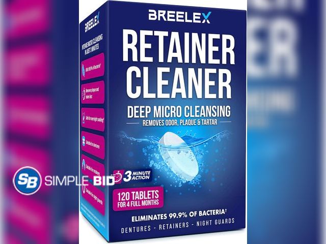 Lot 58-65988 - Breelex Retainer Cleaner Tablets for Dentures, Aligners &amp; Night Guards – 120 Denture Cleaning Ta...