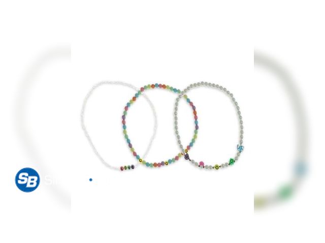 Lot 58-54267 - New Wonder Nation Kids Love and Mushroom Icon Multi-Strand Stretch Necklace Set, 3 Pack Multi-Color;...