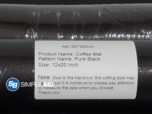 Lot 58-28592 - Black Coffee Mat - 12x20 Inches - Appears Unused