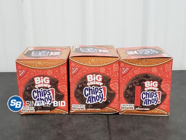 Lot 58-72510 - Lot of (3) BIG chewy Chips Ahoy Chocolatey Brownie - 7 packs in each box - unopened - expired