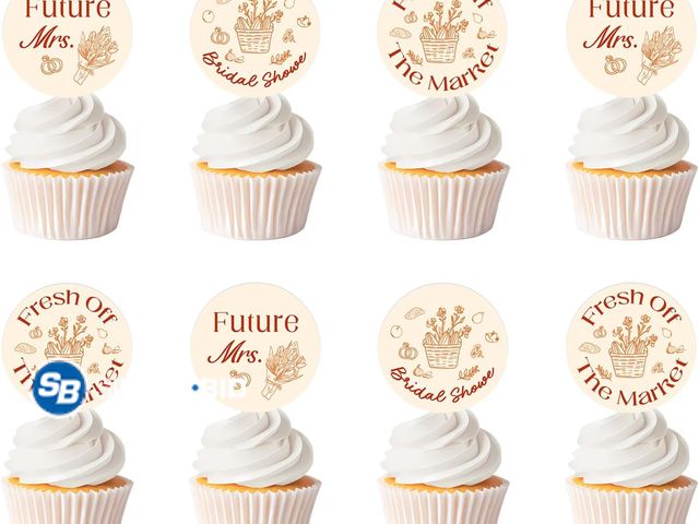 Lot 58-80784 - New 36Pcs Farmer's Market Theme Cupcake Toppers, Fruit Floral Locally Grown Bridal Shower Cake Picks...