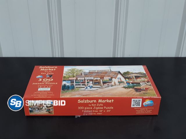 Lot 58-28965 - 300 Piece Puzzle - Salzburn Market Art by Ken Zylla - 18" x 24" - Used
