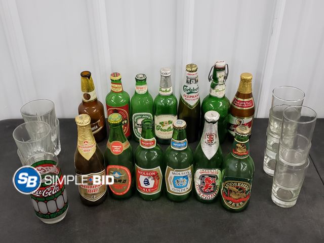 Lot 58-30448 - Large lot of Beer Bottles and Glassware