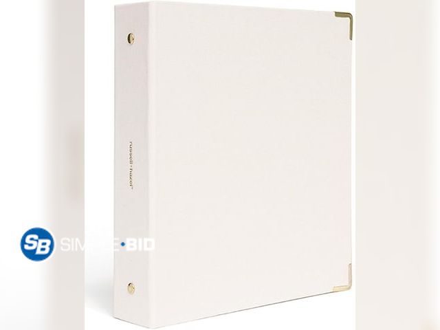 Lot 58-36465 - Lot of (4) New Russell+hazel Bookcloth Mini 3-Ring Binder, Pearl, 8 x 9 Inches