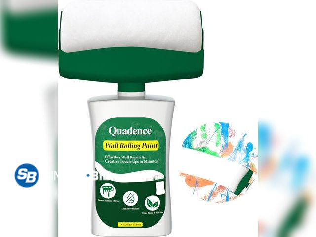 Lot 58-50710 - New Quadence White Paint for Wall, 500g Touch-Up Paint Ready-to-Use with Roller Brush, Water Based &...