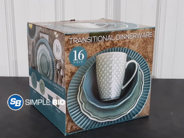 Lot 58-34602 - New Transitional Dinnerware 16 piece set