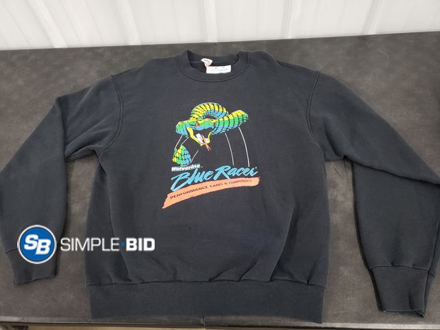 Lot 58-59415 - Wolverine Blue Racer Sweatshirt - Unknown Size - Would say Small or Medium - Used