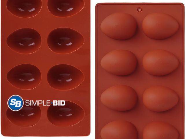 Lot 58-78151 - New 2Pcs 8-Cavity Silicone Easter Egg Molds, Egg Shaped Cake Pop Mold, Baking Supplies for Making Ch...
