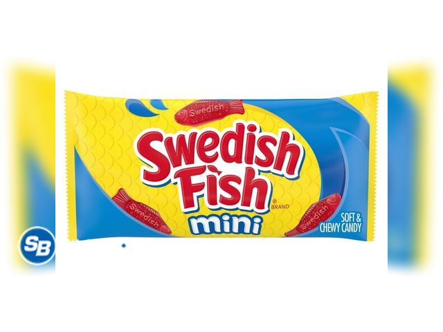 Lot 58-72383 - Lot of (11) SWEDISH FISH Mini Soft &amp; Chewy  - unopened - expired - out of box 2 oz each bag