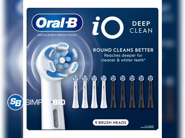 Lot 58-68775 - New Oral-B iO Replacement Brush Heads, Deep Clean (9 Count)