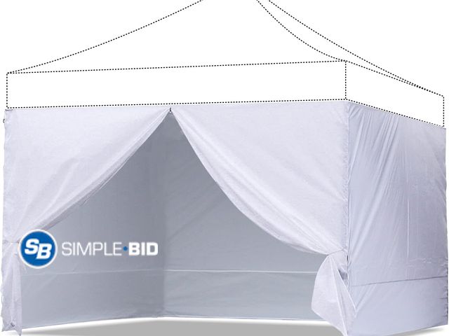 Lot 58-77746 - New ABCCANOPY Canopy Side Wall Set 10x10,4 Walls Only No Frame and Top White