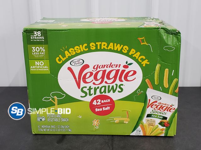 Lot 58-30895 - VEGGIE STRAWS! 42 bags - unopened