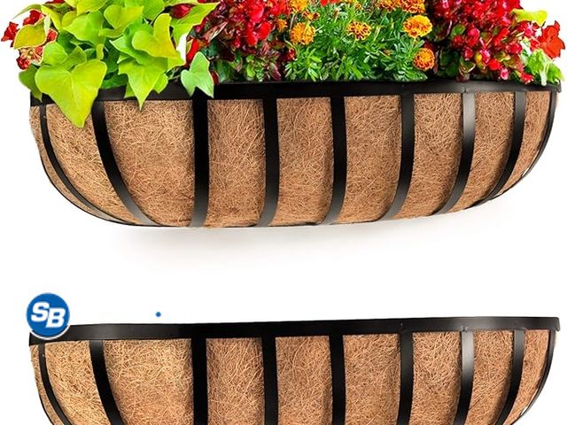 Lot 58-26635 - New Railing Planter Window Box Deck Balcony Rail Planter 24 Inch for Porch Fence Patio Outdoor 2 Pac...