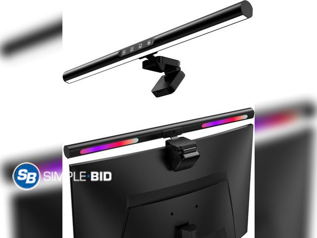 Lot 58-29244 - New ZR Good Monitor Desk Lamp with Clamp and Adjustable Dimming, Black Lighting Table