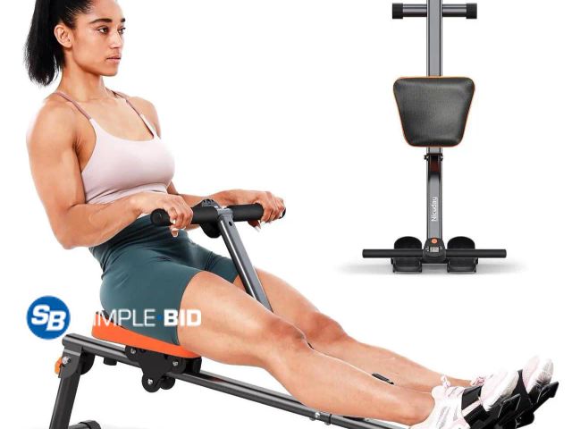 Lot 58-32108 - New Niceday Rowing Machine, Hydraulic Rower Machine with 16 Resistance Levels, 300LBS Loading Capaci...