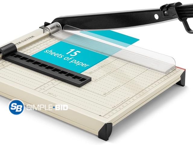Lot 58-81610 - New Ecraft 12" Guillotine Paper Cutter：Paper Trimmer Accurate Cutting with Safety Guard,15 Sheets Ca...