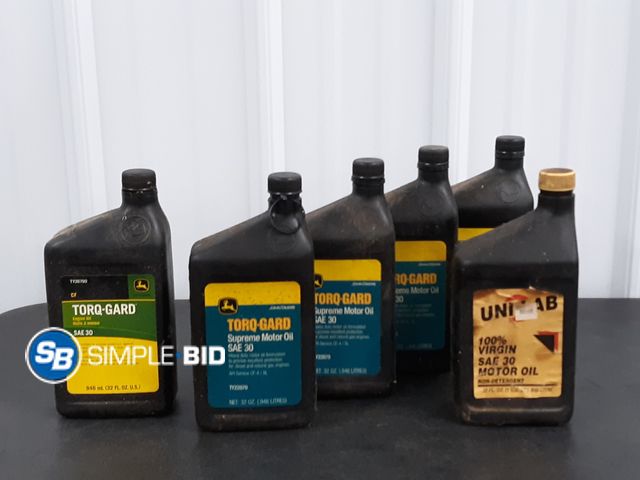 Lot 58-38095 - Lot of (6) Quarts of SAE 30 Motor Oil - 2 Full 4 Partials