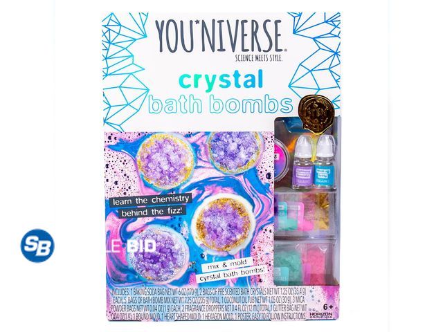 Lot 58-26859 - New YOUniverse Crystal Bath Bombs, Mix &amp; Mold Your Own Bath Bomb Kit, Boys and Girls, Child, Age...