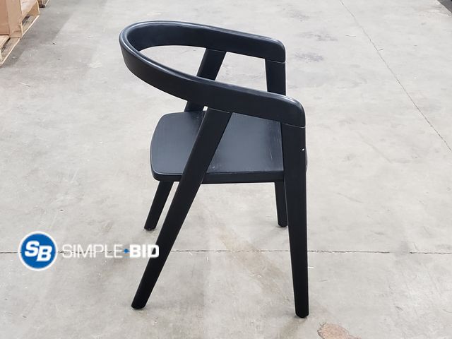 Lot 58-59581 - Threshold Wooden Modern Chair - Black - New