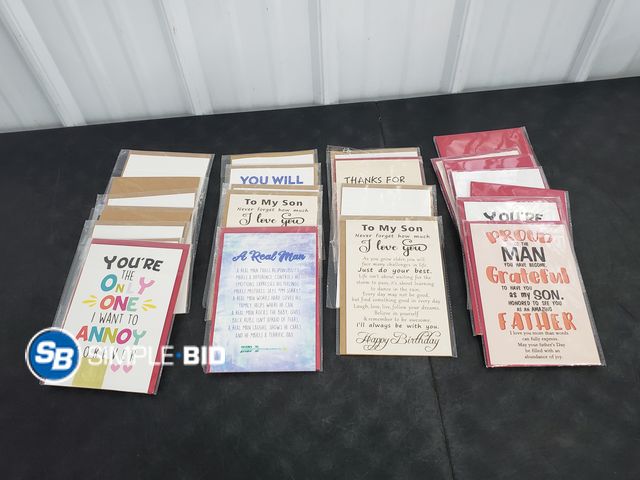 Lot 58-74093 - Lot of New Greeting Cards, From Birthday, Father's Day, everyday, Granddaughter, and much more - var...
