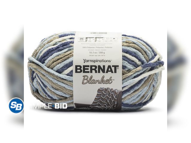 Lot 58-34460 - Lot of (2) New Bernat Blanket Big Ball Yarn-Cloudy Sky