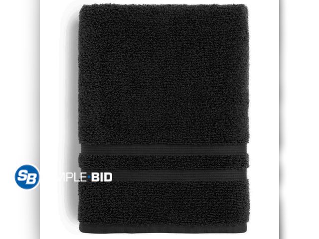 Lot 58-38646 - New Mainstays Performance Cotton Bath Towel, Super Soft Quick Dry Fade Resistant, Solid Black