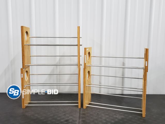 Lot 58-50416 - Lot of (4) Wooden CD Holders - Great way to organize