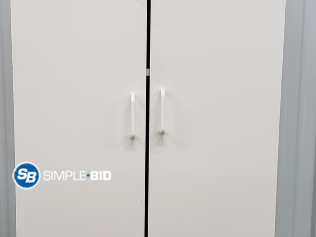 Lot 58-80026 - White Cabinet with 2 Doors - Inside has 4 Shelves - 24" x 72", 16" Deep - Used, A Little Dirty Insid...