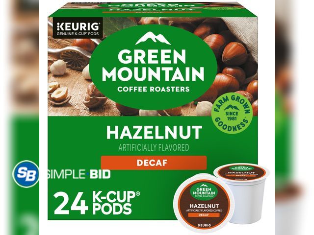 Lot 58-71752 - Green Mountain Coffee Roasters, Decaf Hazelnut Light Roast K-Cup Coffee  Pods, 24 Count - best by 8/...