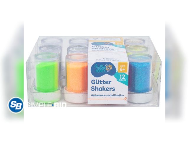 Lot 58-75953 - Lot of (4) New Hello Hobby Glitter Shakers - 12 in each box