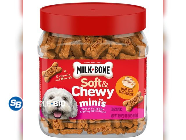 Lot 58-58623 - Milk Bone Soft &amp; Chewy Mini’s Dog Treats Made With Real Chicken, 18 oz - appears unused