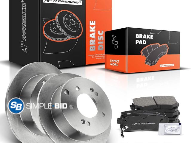 Lot 58-80720 - A-Premium 10.31 In (262mm) Rear Solid Brake Rotors and Ceramic Pads Kit - appears unused