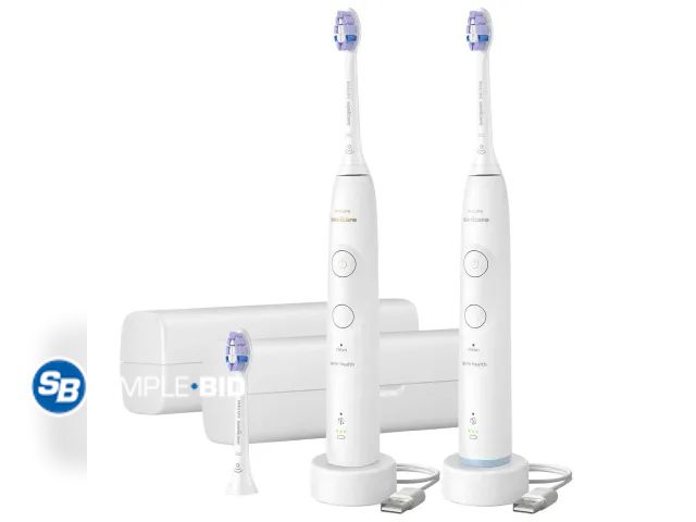 Lot 58-65173 - New Philips Sonicare Advanced Clean Rechargeable Electric Toothbrush, 2-pack