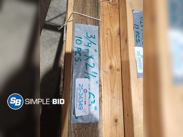 Lot 58-34349 - Lot of (10) Pieces of 3/4 x 2 1/2 x 63"+ Wood