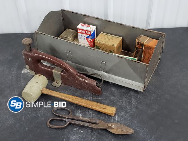 Lot 58-36030 - Tool Box with Flooring Stapler and Accessories