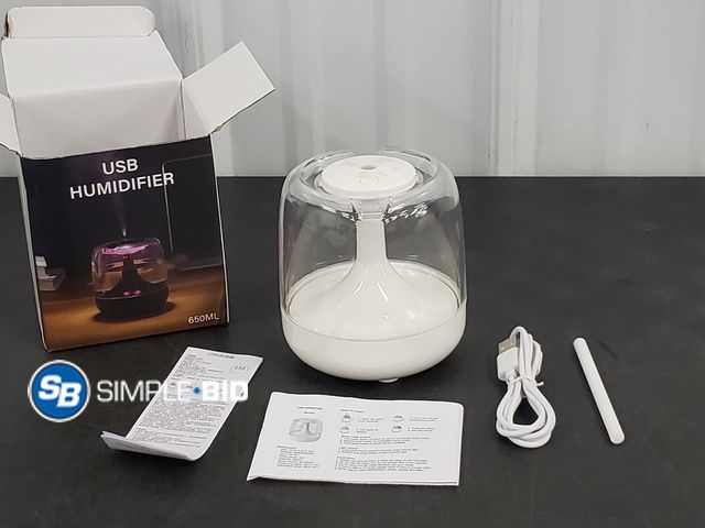 Lot 58-72232 - USB Humidifier -White, 7-Color LED, 650ML