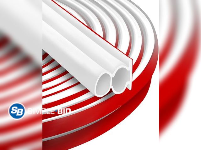 Lot 58-68356 - New 40 Feet Rubber Weather Stripping Door Seal Large Gap, Extra Thick Self-Adhesive D-Shaped Door We...