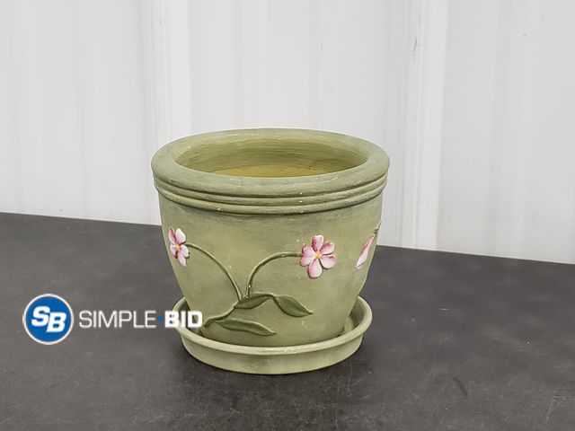 Lot 58-80023 - Cute Little Potted Planter with Decorative Stones - Make Your Own Creation! - Used But in Great Cond...