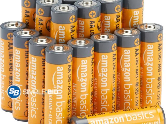 Lot 58-50578 - BATTERIES! New Amazon Basics 20-Pack AA Alkaline High-Performance Batteries, 1.5 Volt, 10-Year Shelf...