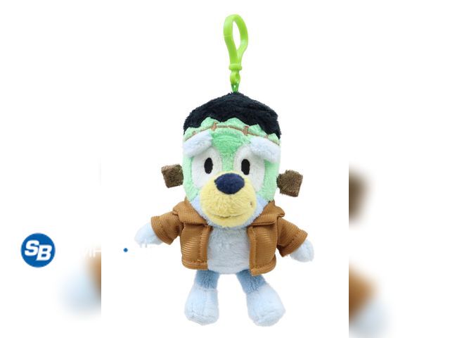 Lot 58-60570 - New Bluey Frankenstein Plush Halloween Backpack Clip, 6.5" x 3", by Dan Dee