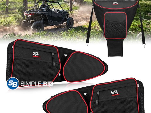 Lot 58-38496 - New KEMIMOTO UTV Storage Bags Door Bag &amp; Center Storage Compatible with Polaris RZR XP 1000 Turb...