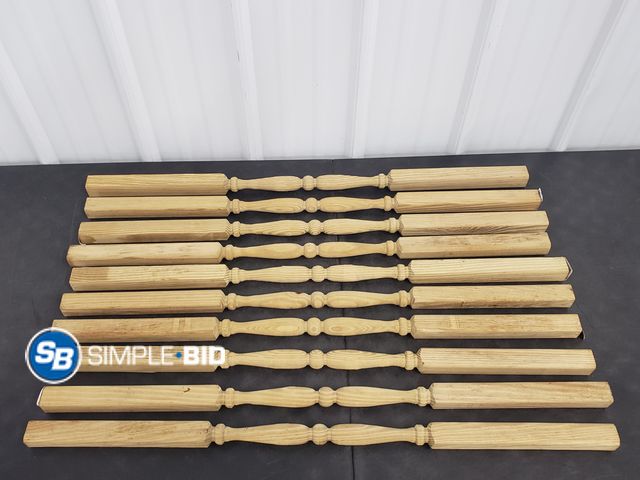 Lot 58-62615 - Lot of (10) 1 1/2 x 1 1/2 x 36" COL Spindles