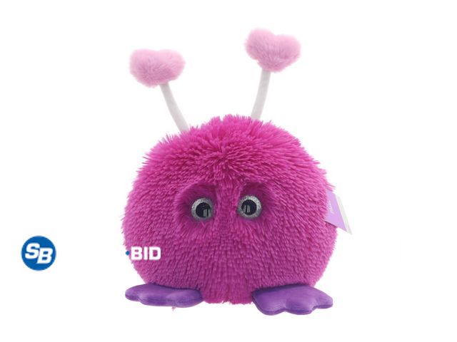 Lot 58-63196 - New Medium Pom Pom Creature Plush, Fuchsia, 14"