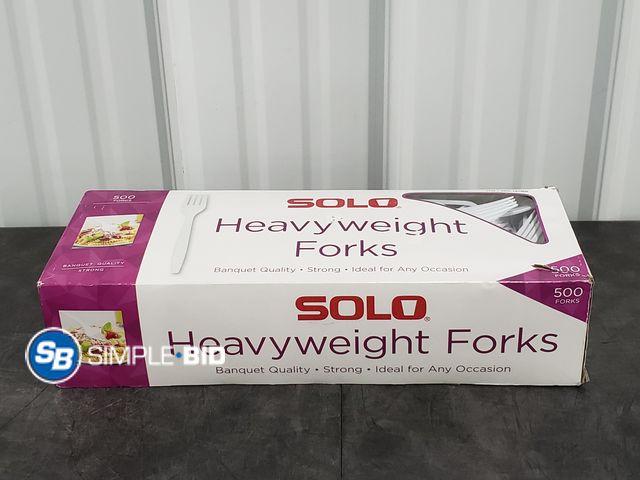 Lot 58-41495 - SOLO Heavyweight FORKS - 500 count - unopened
