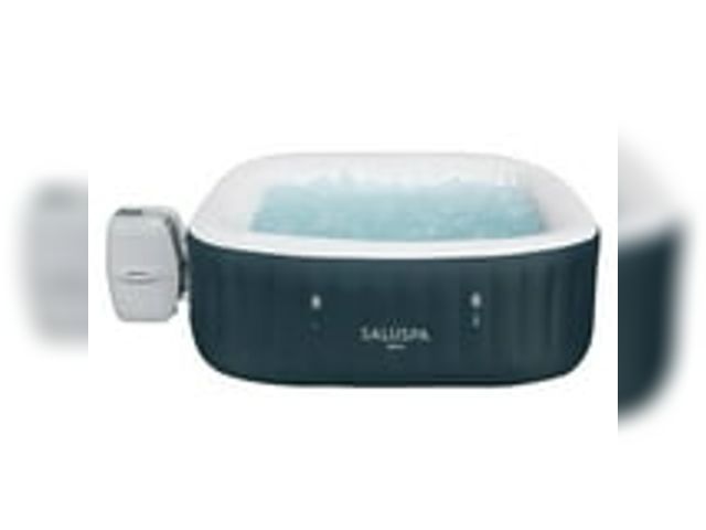 Lot 58-41361 - SaluSpa Ibiza AirJet Inflatable Dark Green Square Hot Tub Spa 4-6 Person with Pump #P08411 - Open bo...