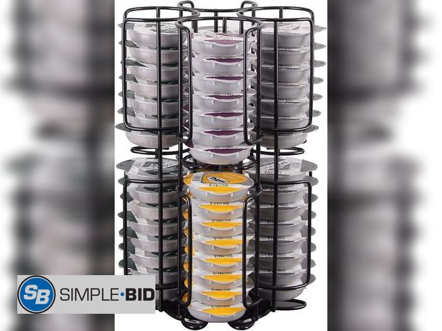 Lot 58-20788 - New Cocktail Pod Holder for Bartesian, Storage Carousel for Bartesian Cocktail Capsules, Black Metal...