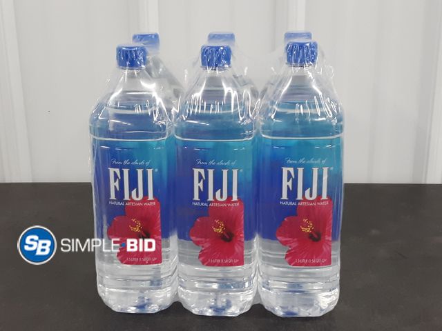 Lot 58-37698 - Lot of (6) New FIJI Natural artesian water 1.5 liter - unopened