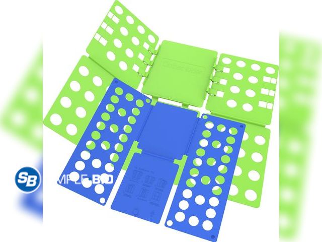 Lot 58-74655 - New BoxLegend Shirt Folding Board - Easy &amp; Fast Laundry Solution for Kids &amp; Adults (Green &a...